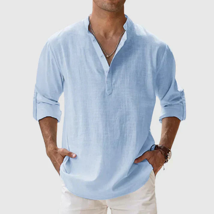 Men's Linen Casual Shirt Caleb - OutfitLondon