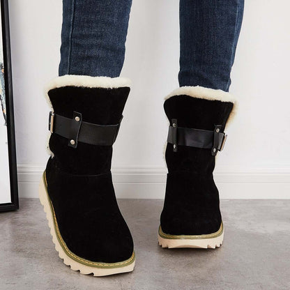 Warm Non Slip Ankle Snow Boots Winter Fur Lining Booties8945
