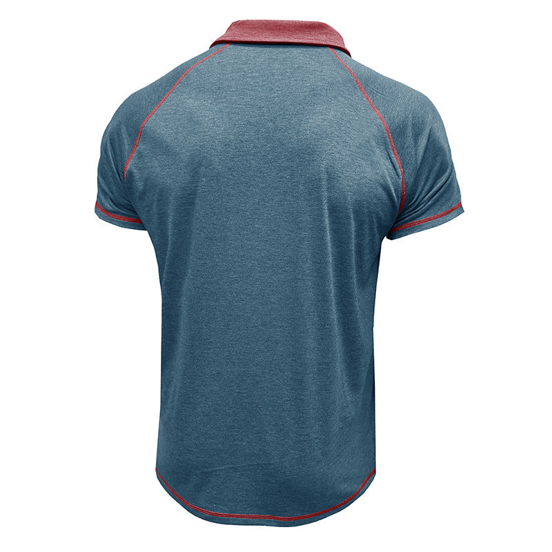 Men's Casual Cotton Short Sleeve Polo Shirt
