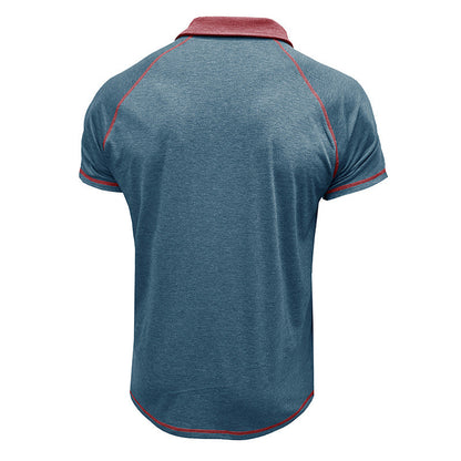 Men's Casual Cotton Short Sleeve Polo Shirt