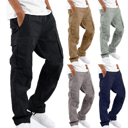 Men's Cargo Tactical Pants Joggers Trousers Drawstring Elastic Waist Multiple Pockets Comfort Breathable