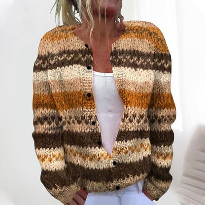 Warm Brown Knitted Cardigan