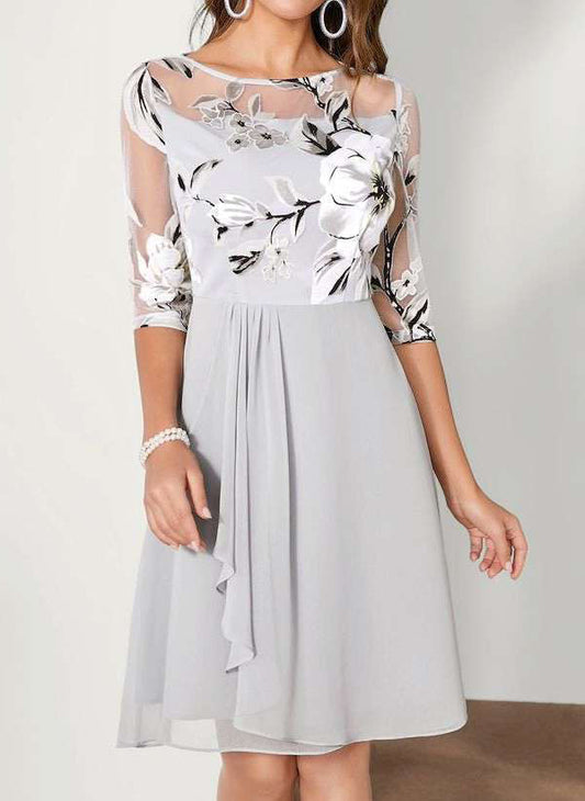 Chic Casual Knee Length Dress for Ladies - OutfitLondon