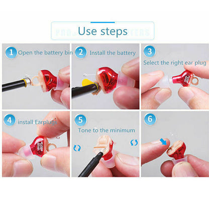 Mini Digital Hearing Aids, Voice Amplifier Enhancer, Invisible In Ear