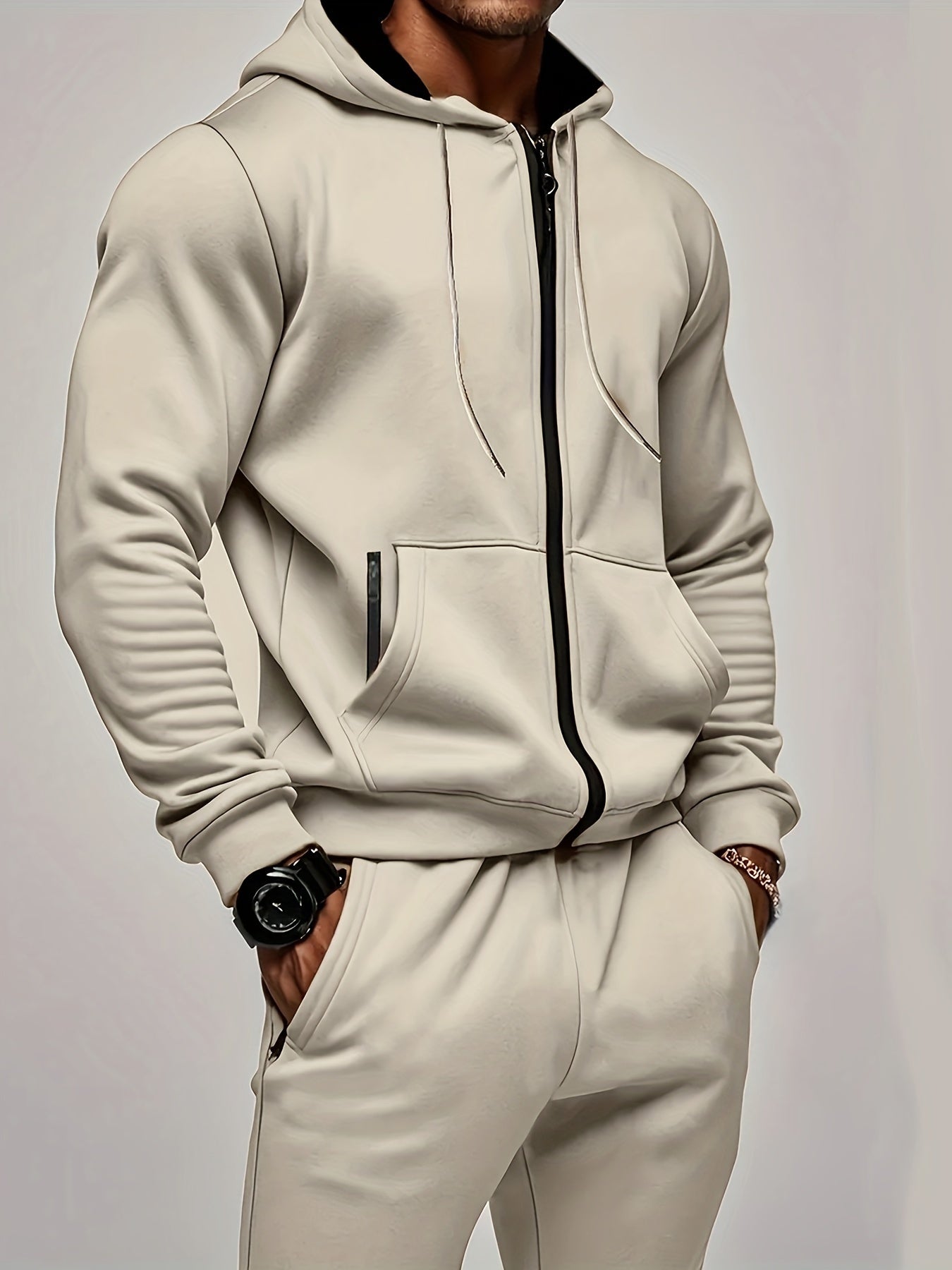 Relaxed Fit Men's Athletic Tracksuit Set