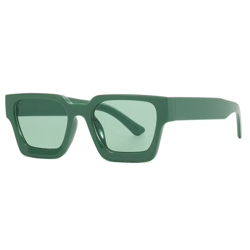 Women's Retro Acetate Frame Square Sunglasses