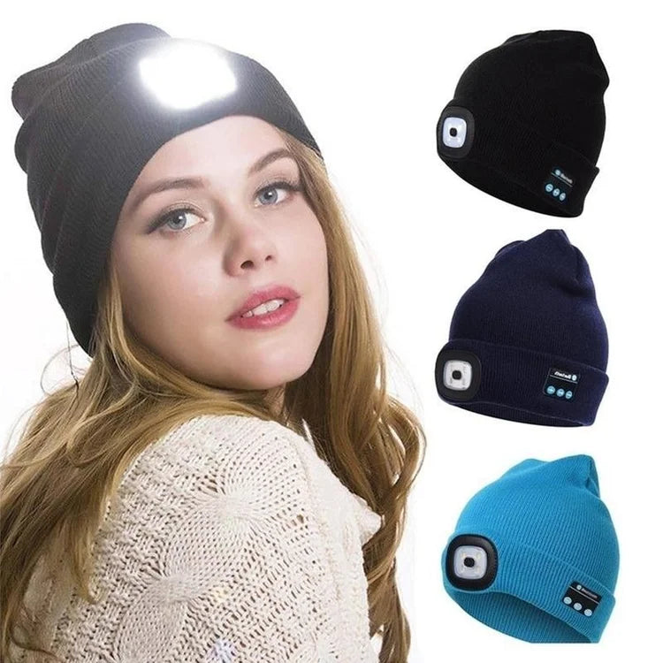 Rechargeable Winter LED Beanie Light