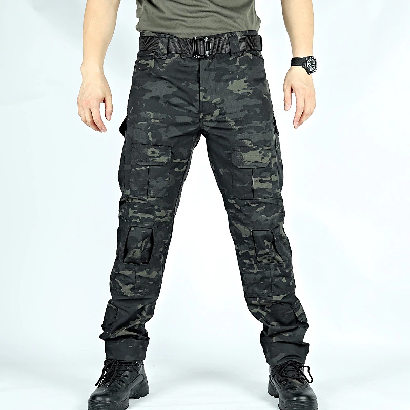 Men's Cargo Pants Pocket Plain Camouflage Comfort Breathable