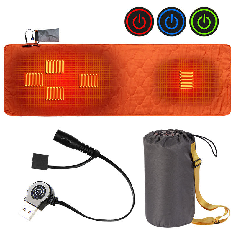 Outdoor USB Heating Mat Insulation Heating Sleeping Pad for Sleeping Bag Travel Camping Mattress Hiking