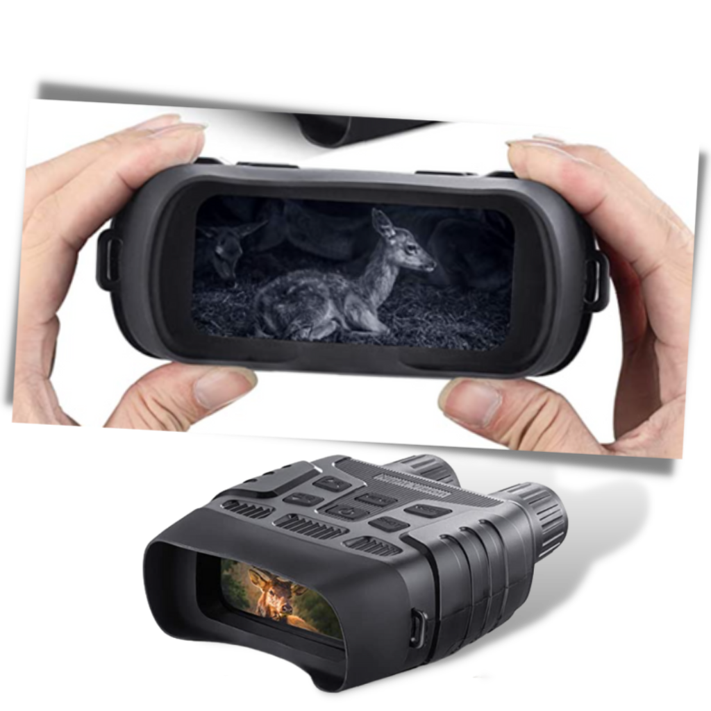 Digital Night Vision Infrared Binoculars w/ 4x HD Zoom Optics & Photos Videos with Audio