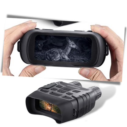 Digital Night Vision Infrared Binoculars w/ 4x HD Zoom Optics & Photos Videos with Audio
