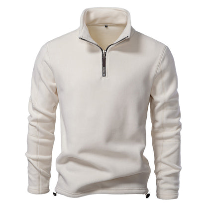 Men's Casual Zip-Up Stand-Collar Sweatshirt