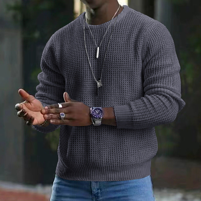 Cozy Mens Thick Crew Neck Jumper Sweater