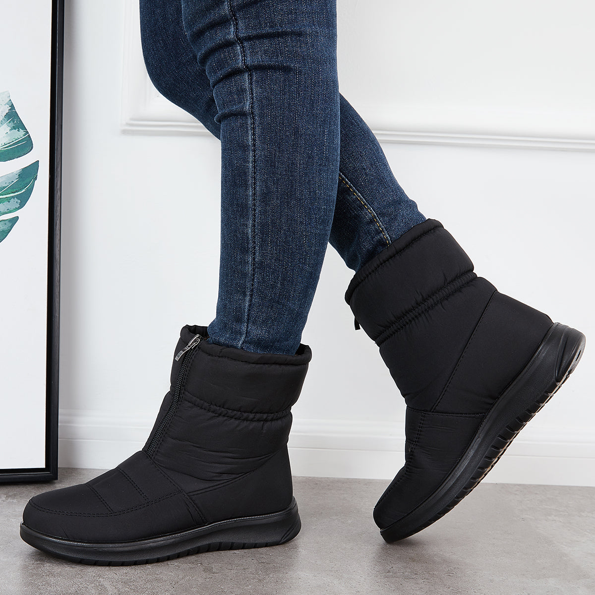 Waterproof Winter Snow Boots Warm Fur Lining Booties