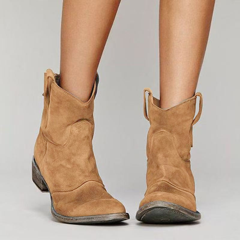 Western Style Cowboy Ankle Boots