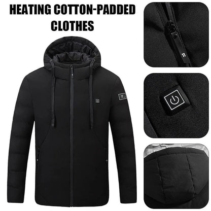Winter Heated Jackets SmartHeating Cotton Codts HedtedHooded Jackets for Men