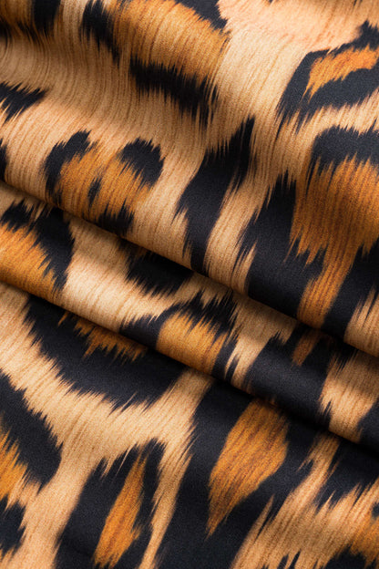 Stylish Animal Print Mid Length Dress