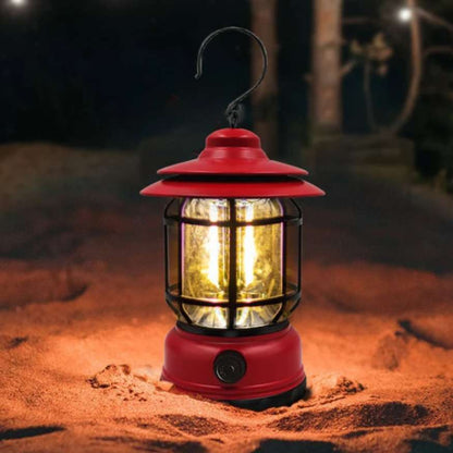 Rechargeable Camping Lantern – Vintage-Style LED with Dimmable Light