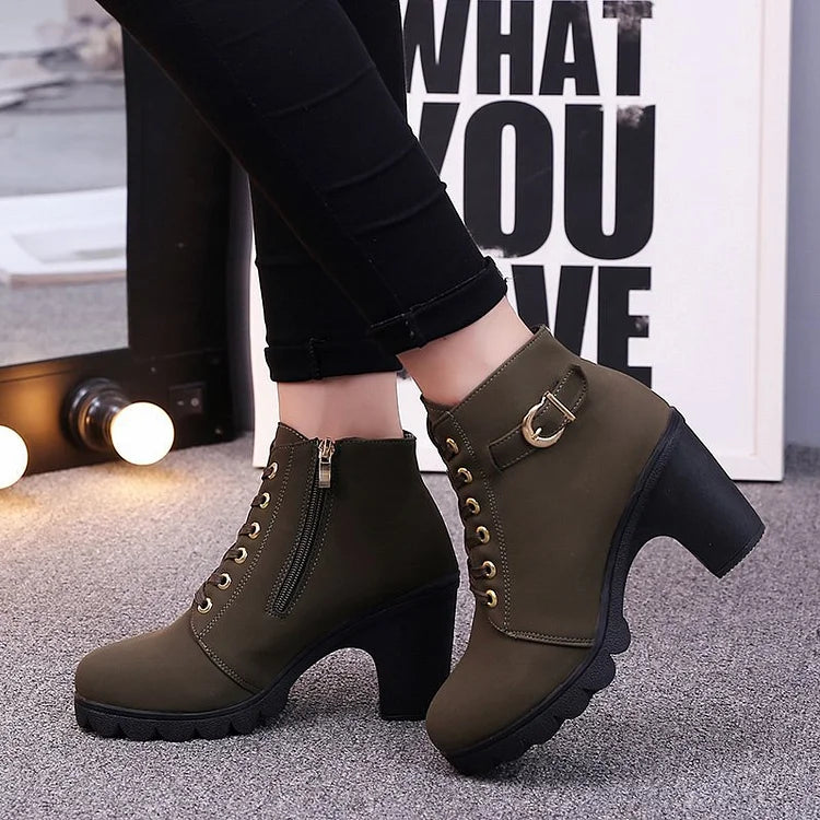 Sexy High Heel Lace-Up Ankle Boots for Women