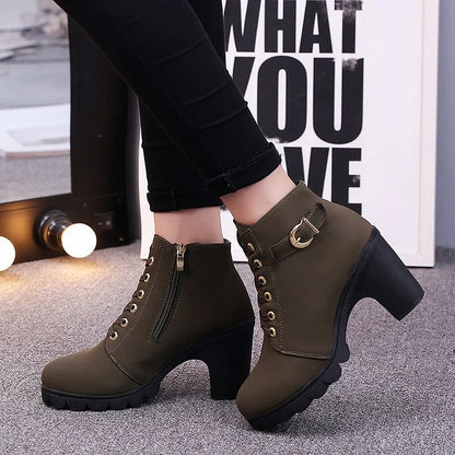 Sexy High Heel Lace-Up Ankle Boots for Women