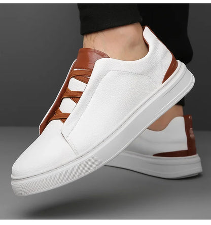 Leather Crossover Sneakers