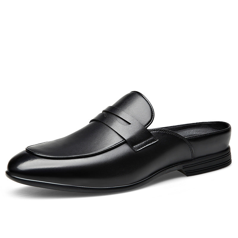 Men Leather Mules Loafers Soft Sole