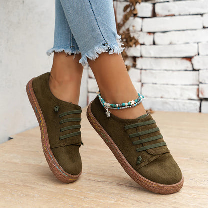 Women's Lightweight Slip-ons with Elastic Laces and Non-slip Sole