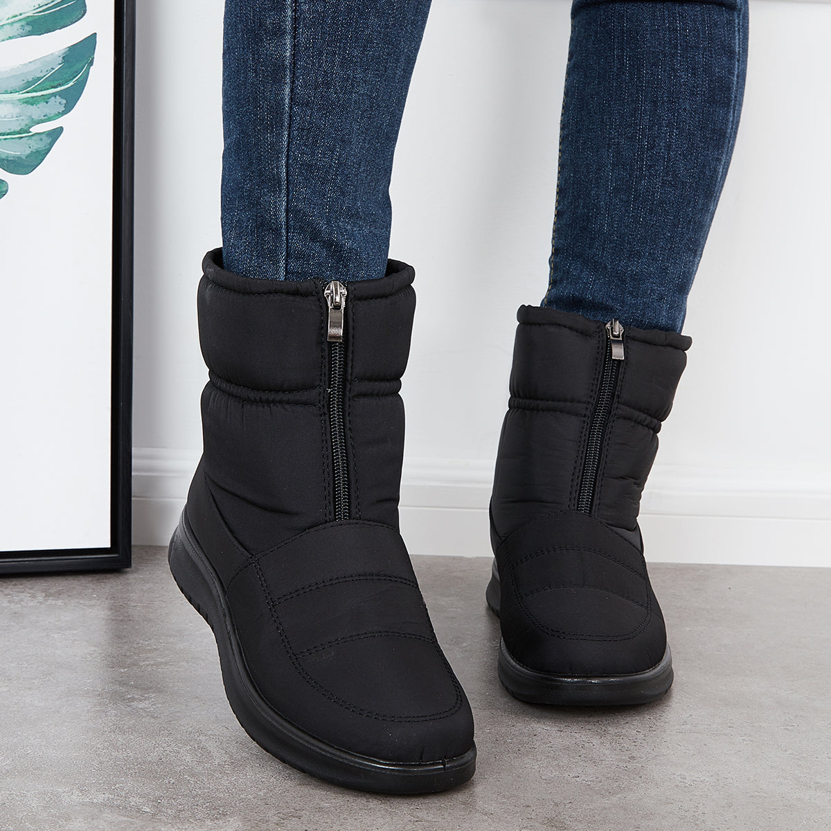 Waterproof Winter Snow Boots Warm Fur Lining Booties