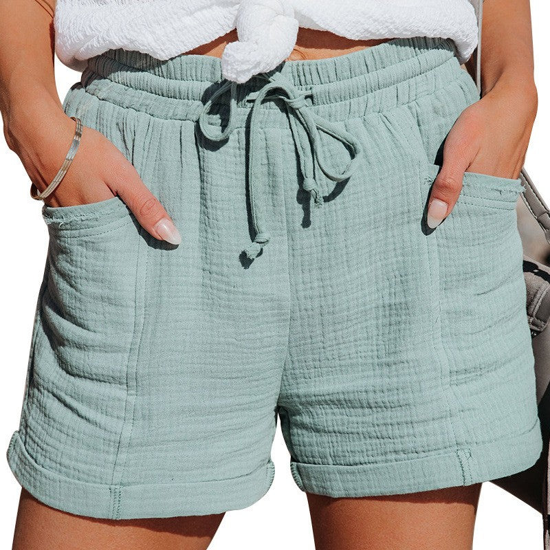 Women's Casual High Waist Wide Leg Shorts