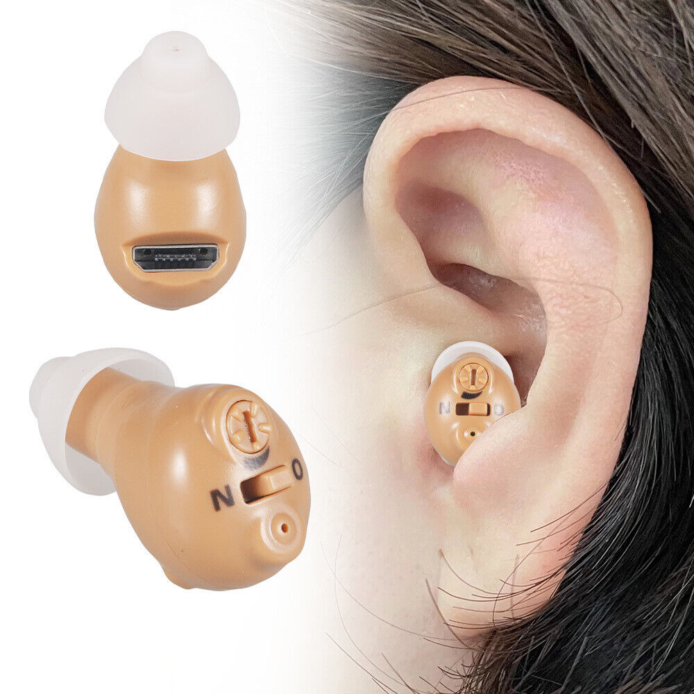 USB Rechargeable Invisible In Ear Sound Amplifier Hearing Aids