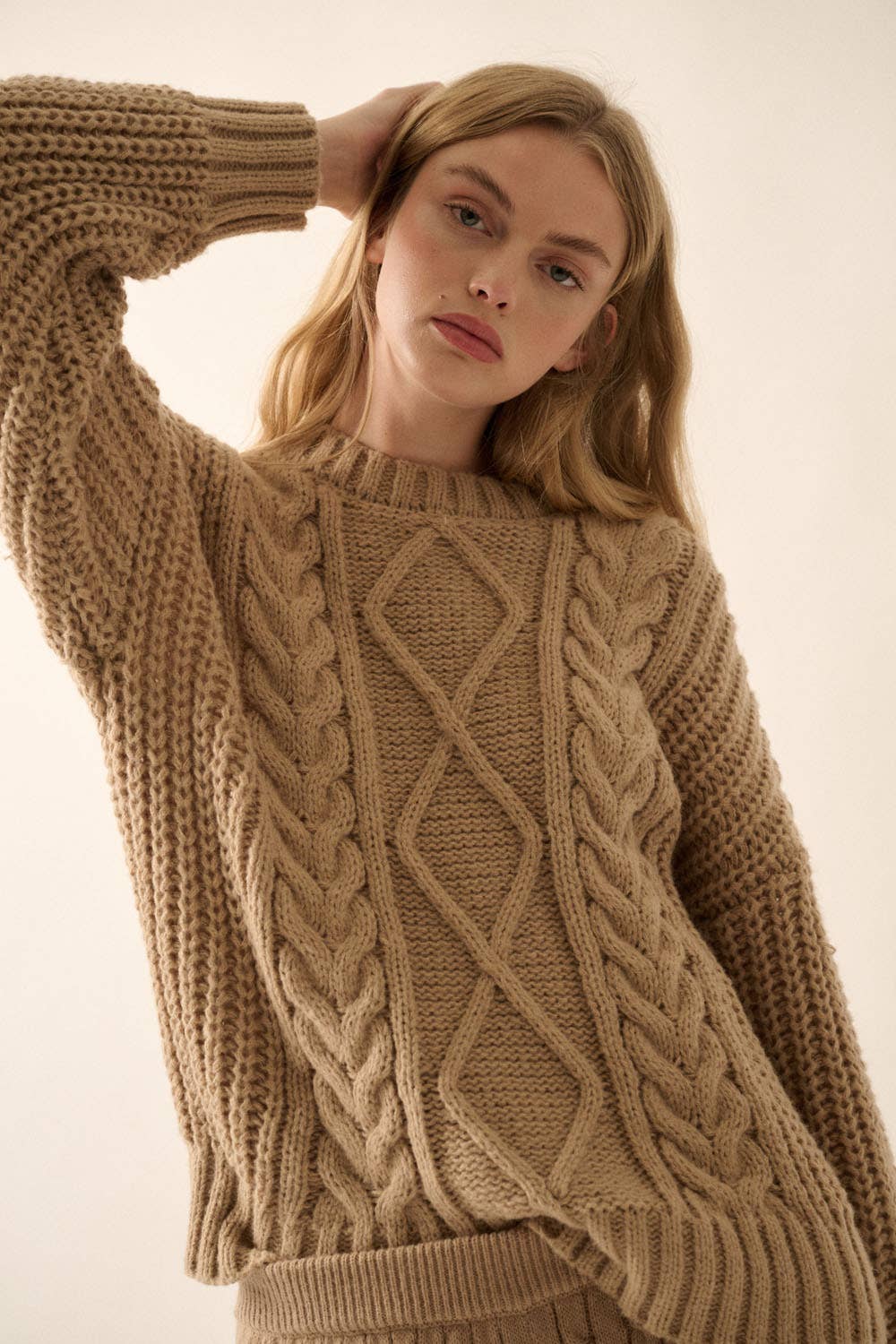 Cozy Crew Neck Women's Long Sweater
