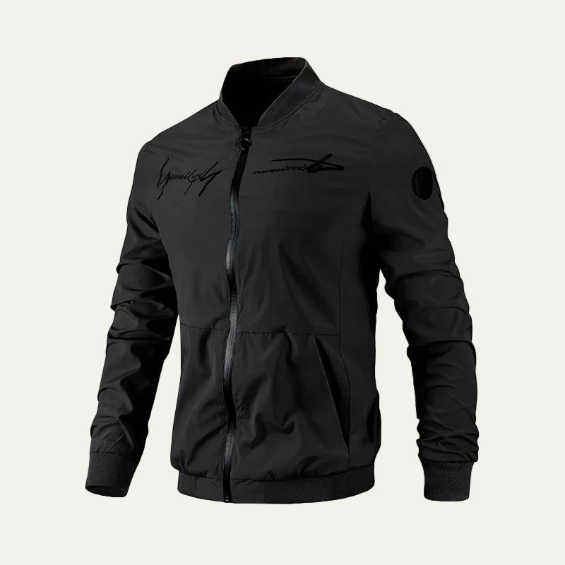 Men's Stylish Printed Zipper Bomber Jacket