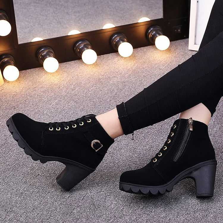 Sexy High Heel Lace-Up Ankle Boots for Women