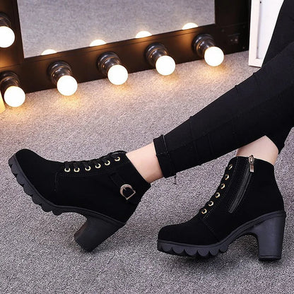 Sexy High Heel Lace-Up Ankle Boots for Women