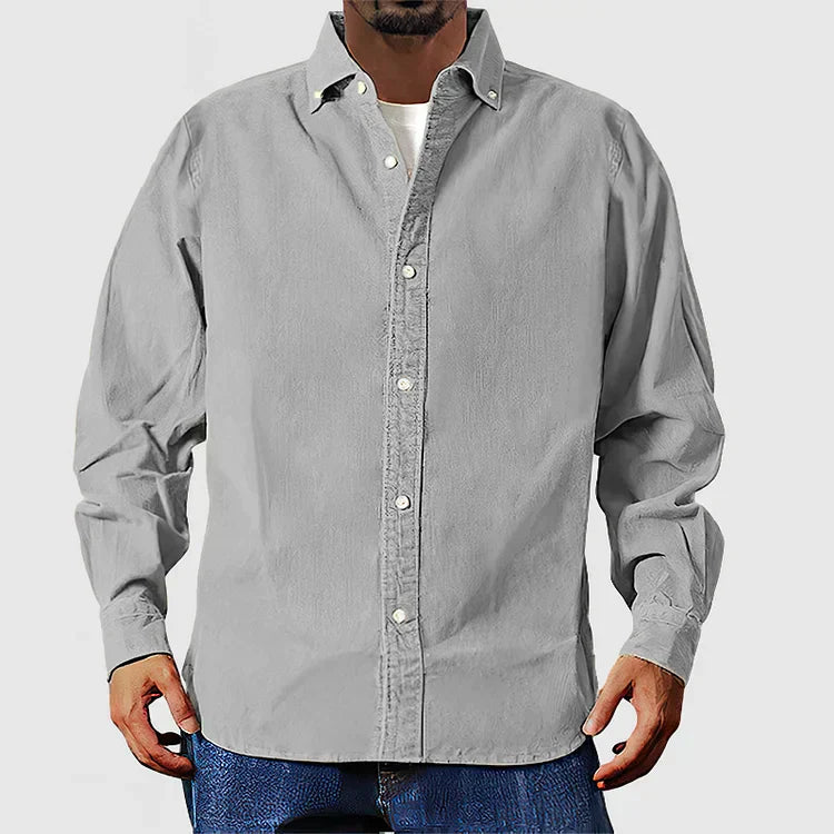 Rustic Textured Button Down Shirt