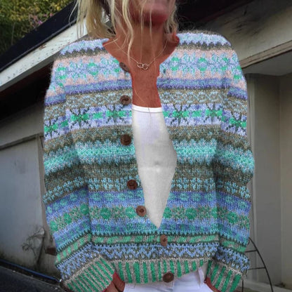 Navy Blue Women's Cardigan Sweater