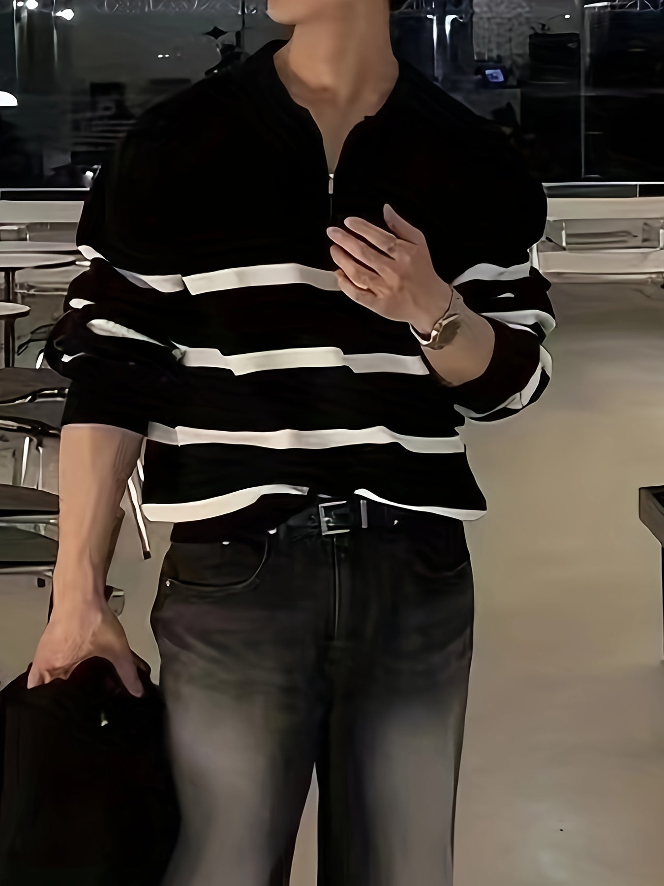 Warm Quarter Zip Fleece Sweater for Men - OutfitLondon