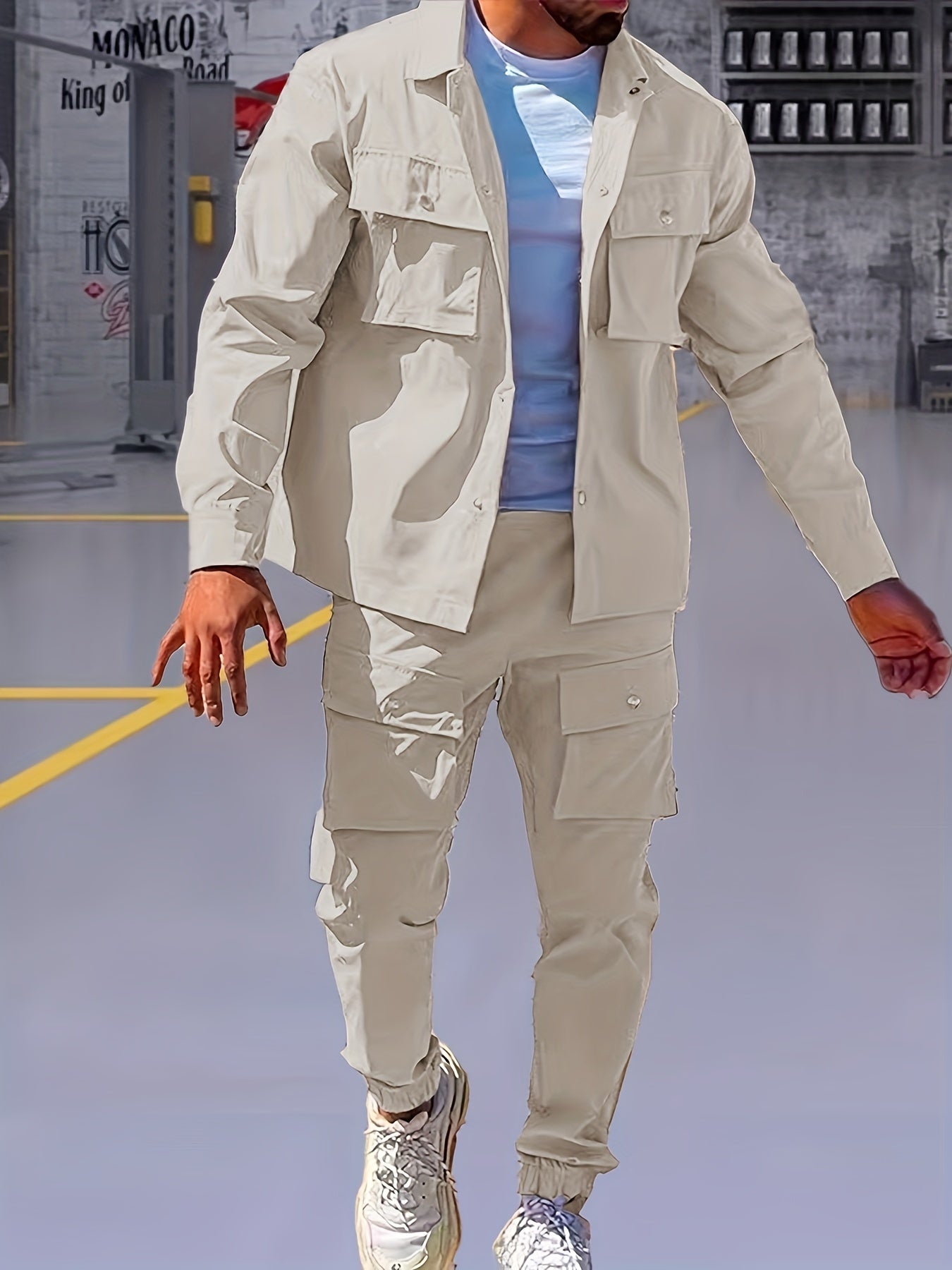 Soft Mens Casual Zipper Jacket Tracksuit With Pockets