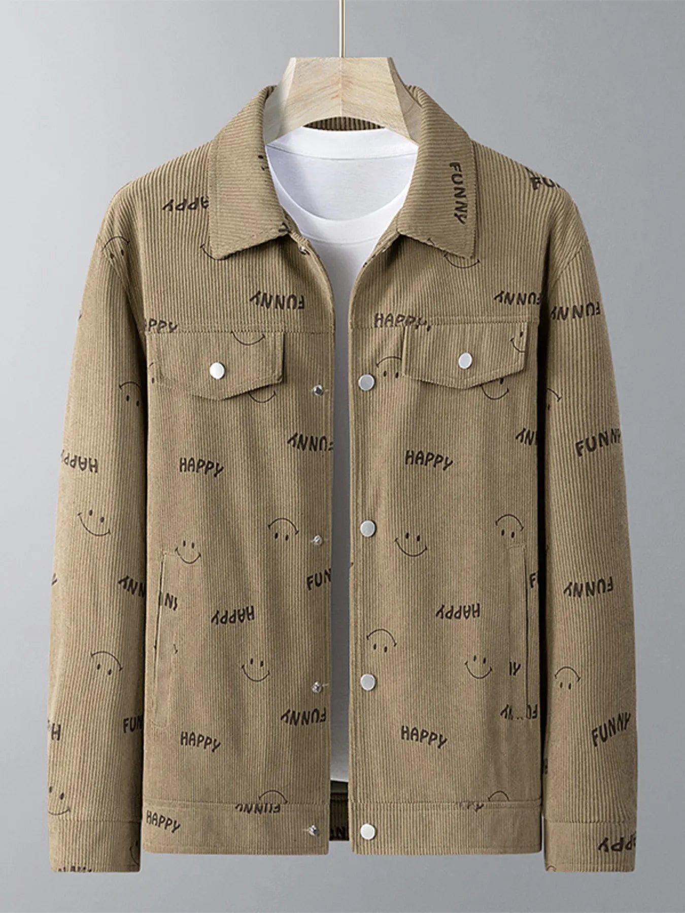 Large Oversized Graphic Zipper Casual Jacket