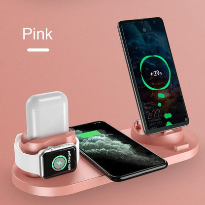 6 In 1 Wireless Charger For IPhone/Android/Type-C