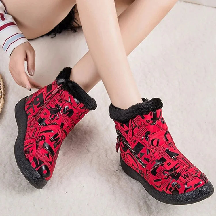 Stylish Women's Snow Boots with Fun Prints