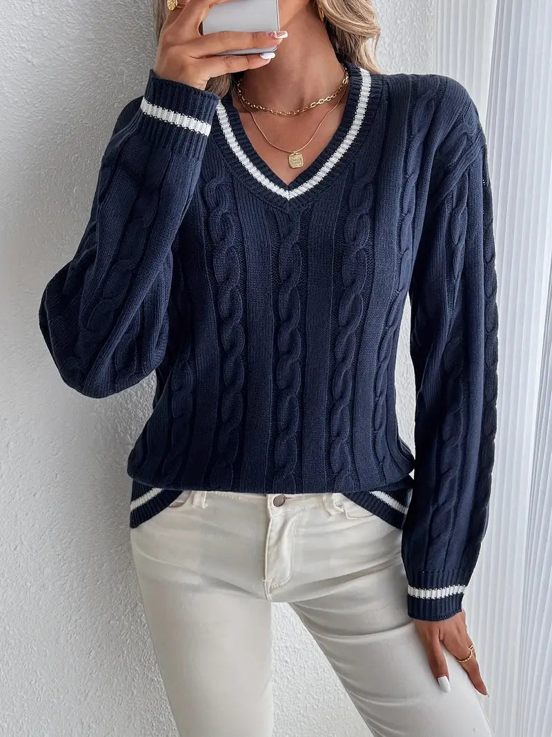 Timeless Women's Soft Knitted Pullover Sweater - OutfitLondon