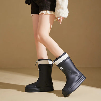 Fashionable Women's Rain Boots for Autumn