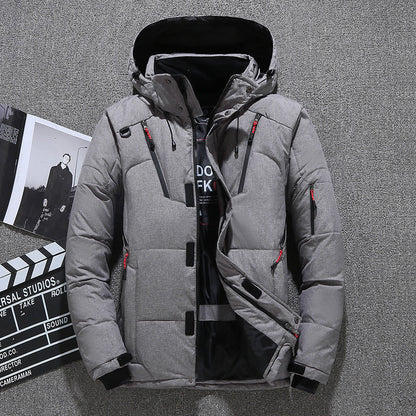 Insulated Water Resistant Men's Down Filled Parka Coat