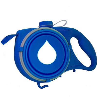 Dog Leash Water Bottle Bowl