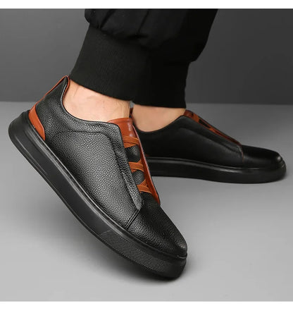Leather Crossover Sneakers