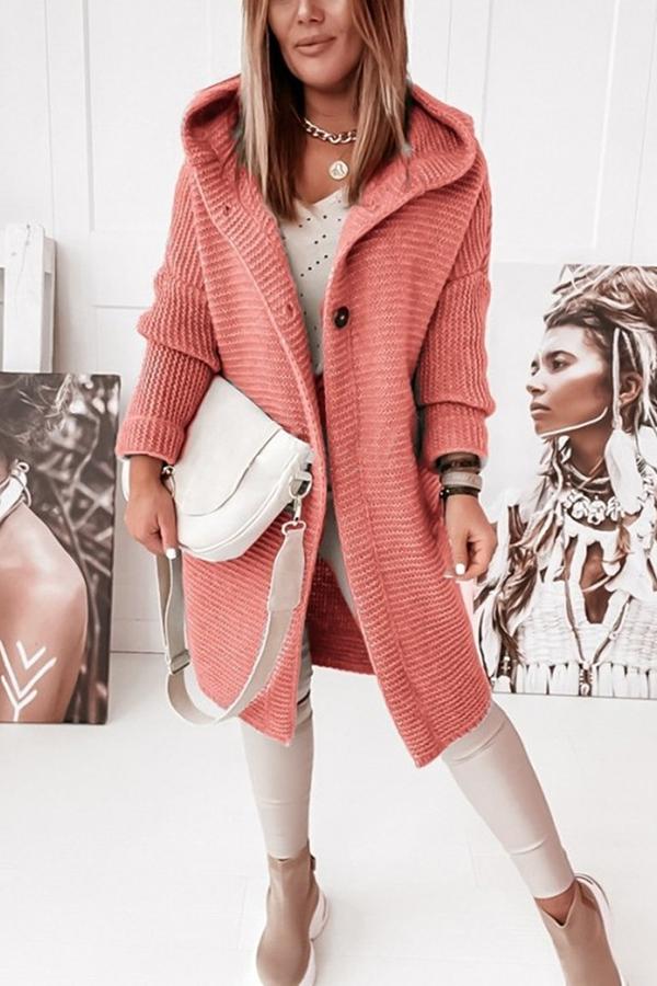 Cozy Ladies Cable Knit Hoodie Vest