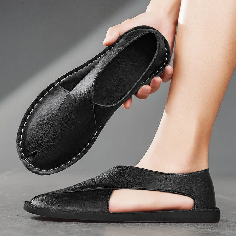 Zealbonn Calfskin Crossover Sandals