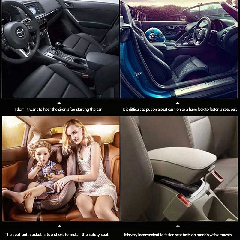 2 Packs Car Seat Belt Clip Extension