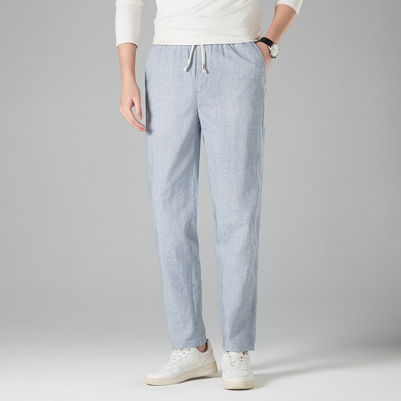 Men's Casual Lightweight Drawstring Summer Trousers
